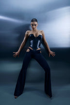 LacyNighty™ Corset Leather Black