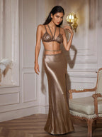 Kleo Corded Split Skirt Set