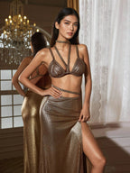 Kleo Corded Split Skirt Set