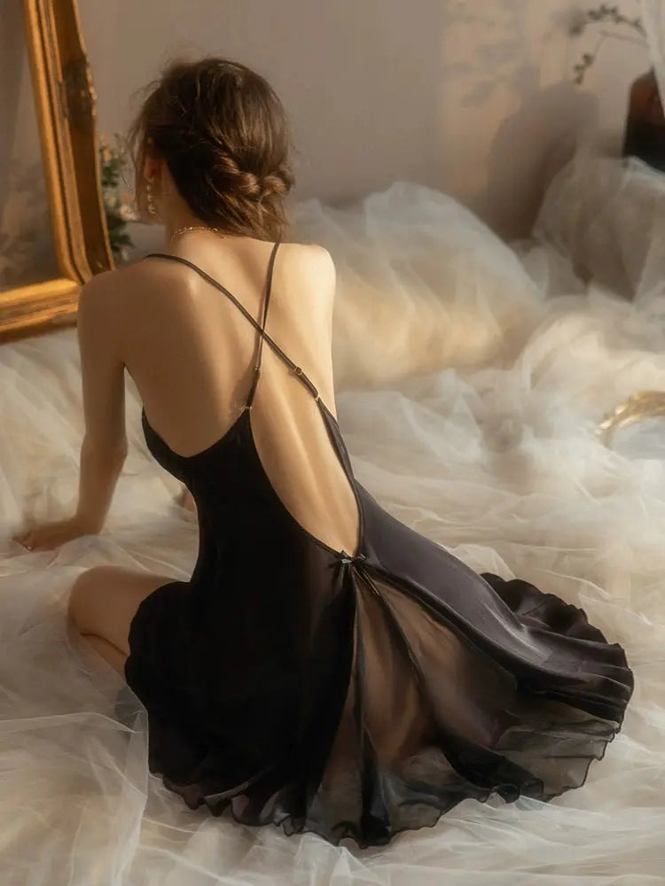 Julia Sexy Ice Silk Set