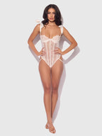 Bellvian™ Rosalie Rouge Strappy Lace Teddy