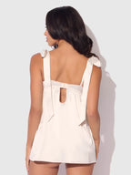 Bellvian™ Rosalie Bridal Satin and Lace Babydoll Set