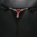 Bellvian™ Red Crystal Heart Thong