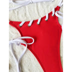 Crimson Ripple Bikini