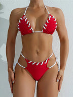 Crimson Ripple Bikini