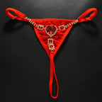Bellvian™ Red Crystal Heart Thong