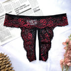 Crotchless Lace Thong