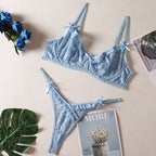 Blue Bliss Lace Lingerie Set