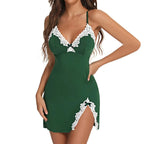 LacyNighty™ Charmeuse Lace Chemise