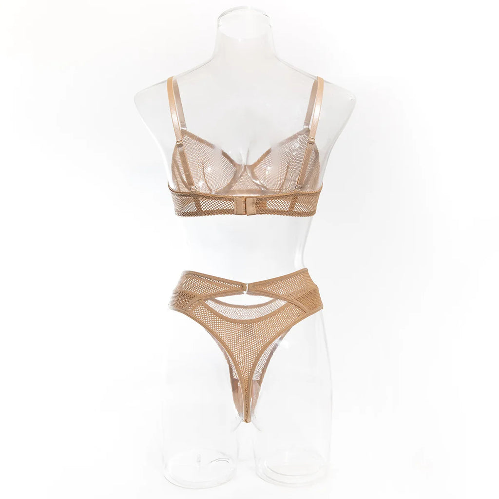 Barely There Mesh Lingerie Set