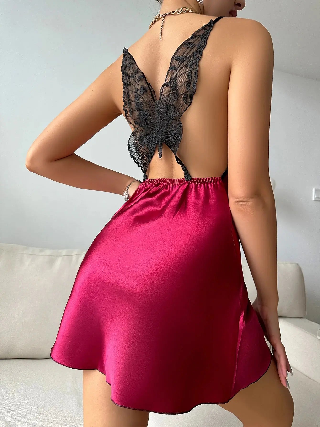 LacyNighty™ Fluttering Floral Slip Nightdress