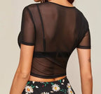 Bellvian™ Sheer Mesh Crop Top
