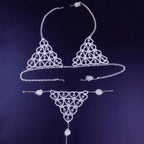 Bellvian™ Rhinestone Heart Set - body chain