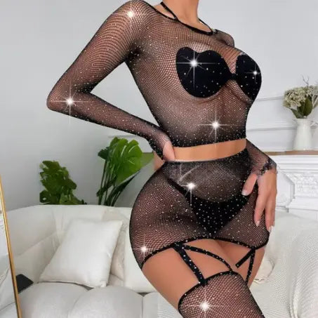 Bellvian™ Dream Girl Bodystocking Set w/Thong