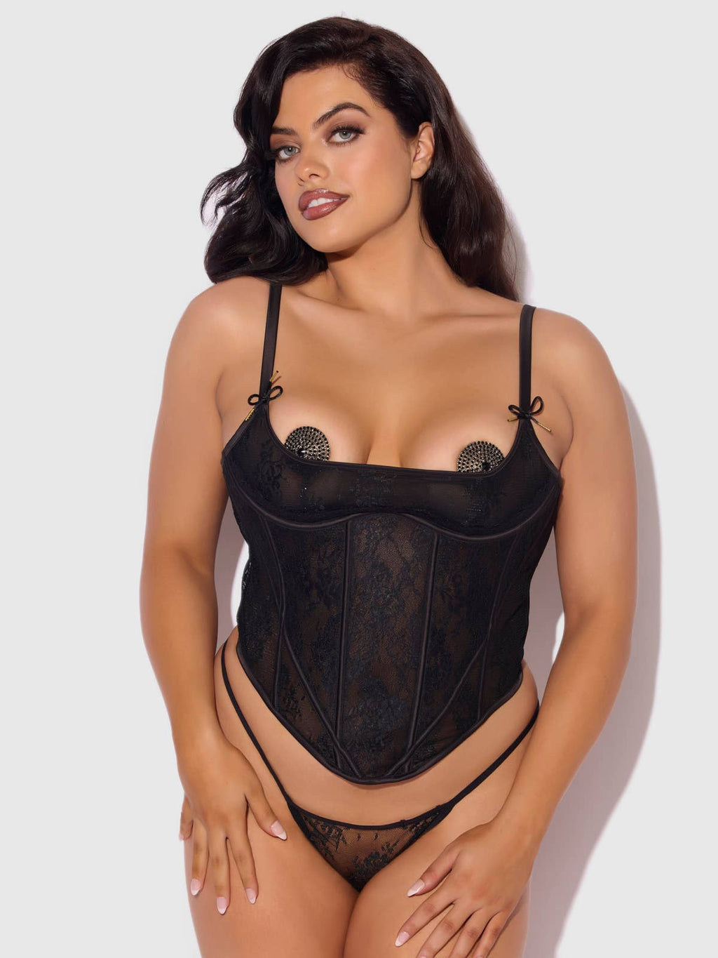 Jocelyn Lace Underwire Bustier & G-String Set