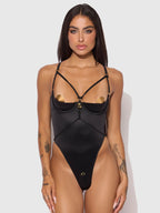 Iryna Silky Micro & Rope Crotchless Teddy