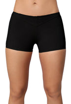 Bellvian black body shaping shorts full front view with seamless contouring support and flattering fit, premium sculpting underwear designed to smooth curves, enhance comfort and deliver confidence boosting everyday shapewear benefits across the United Kingdom.
