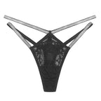 Bellvian™ black floral lace thong panties with sparkling rhinestone straps and elegant feminine detailing, created for women searching for sexy lingerie, luxury intimate apparel and stylish underwear, making them a perfect choice for honeymoon lingerie collections, anniversary gifts, romantic nights and confidence boosting everyday luxury.