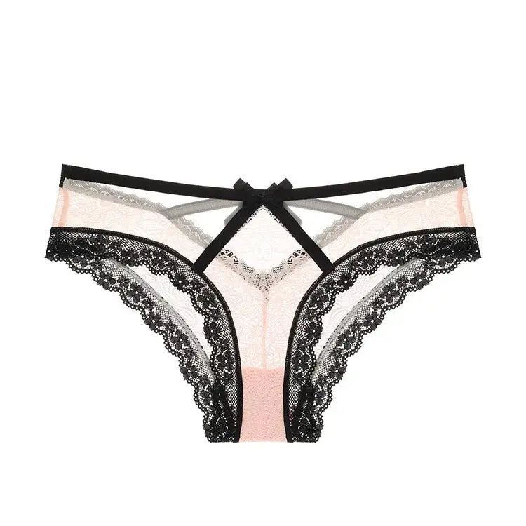 Bellvian contrast lace cross strap panties featuring romantic floral lace fabric, stylish strappy waistband and feminine luxury finish, premium women's underwear designed for confidence and elegance, perfect gift for wife, girlfriend or bride, ideal honeymoon lingerie and anniversary gifting throughout the UK.