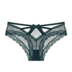 Bellvian green cross strap lace panties featuring delicate floral lace detailing, elegant luxury design and flattering feminine fit, premium women's lingerie perfect for romantic occasions, honeymoon nights, anniversary gifts and luxury intimate fashion shopping for wives, girlfriends and brides across the UK.