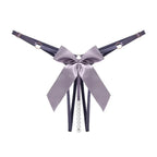 Bellvian lavender pearl thong with elegant satin bow accents and decorative pearl strands, offering a feminine and romantic style that is ideal for special occasions, lingerie gifts and luxury intimatewear collections.