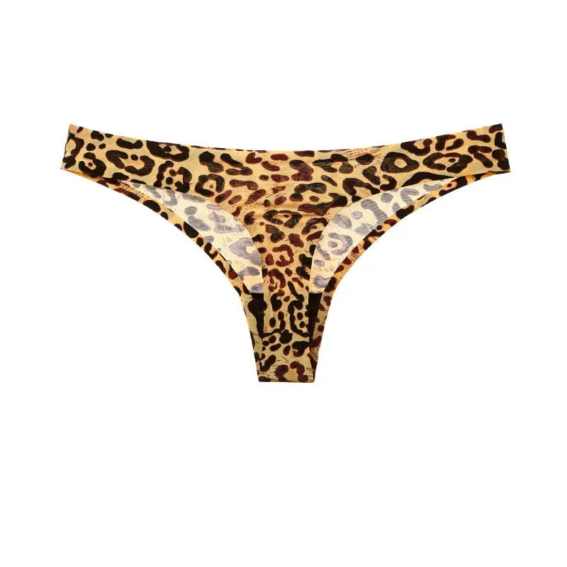 Bellvian leopard print micro thong panties product image featuring fashionable animal print pattern, flattering minimalist silhouette and soft stretch comfort, premium women's lingerie ideal for romantic occasions, honeymoon lingerie collections, anniversary gifts, Valentine's Day surprises and luxury underwear shopping for wives, girlfriends and brides throughout the UK.