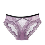 Bellvian lilac polka dot lace panty product image featuring soft mesh fabric and floral lace accents, luxury romantic lingerie designed to enhance confidence and comfort while creating a feminine silhouette for UK customers.