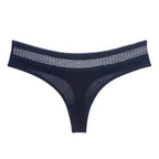 Bellvian navy blue minimal thong featuring a contemporary silhouette and smooth lightweight fabric designed for all day comfort. A sophisticated lingerie option for women seeking stylish underwear, luxury basics and flattering intimate apparel that feels soft against the skin.