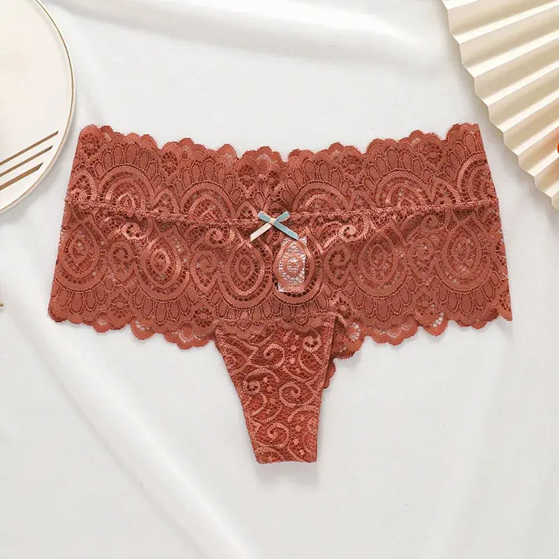 Bellvian nude lace cheeky thong panties featuring elegant floral lace texture, soft feminine colour and flattering everyday luxury fit, premium women's lingerie designed for comfort, confidence and romantic styling, perfect gift for wife, girlfriend or bride, ideal for honeymoon collections, bridal lingerie wardrobes and luxury underwear essentials throughout the UK.