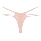 Bellvian™ pink double strap thong panties featuring a feminine and flattering design, created for women who enjoy romantic lingerie, stylish underwear and confidence boosting intimate wear, perfect for special occasions, honeymoon lingerie collections, Valentine's Day surprises and thoughtful gifts for wives, girlfriends or partners.