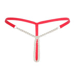 Bellvian red pearl open crotch thong featuring luxury pearl chain detailing, seductive strappy design and romantic styling, premium women's lingerie created for confidence, attraction and special occasions, perfect Valentine's Day gift, anniversary surprise, honeymoon lingerie choice and luxury intimate fashion piece for women in the UK.