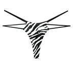 Bellvian™ zebra print thong panties combining bold animal pattern styling with a flattering minimalist fit, designed for women seeking sexy lingerie, fashion forward underwear and statement intimate wear, ideal for romantic nights, holiday wardrobes, honeymoon collections and unique lingerie gifts for wives or girlfriends.