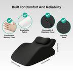 Bellvian™Features of the orthopedic pillow including breathable fabric, non-slip base, and high-density memory foam.