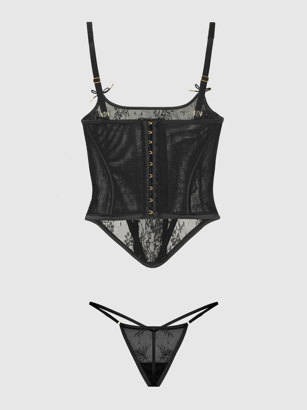 Jocelyn Lace Underwire Bustier & G-String Set