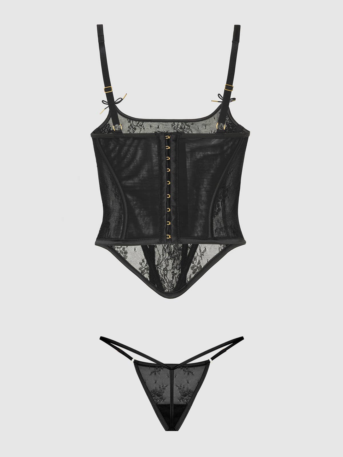 Jocelyn Lace Underwire Bustier & G-String Set