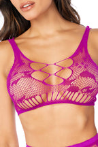 Floral Fishnet Two Piece Set