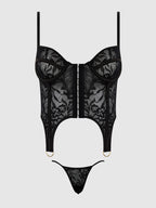 Flora Lace Bustier & G-String Set