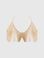 Bellvian™ Rhinestone Dangle V-Neck Bra