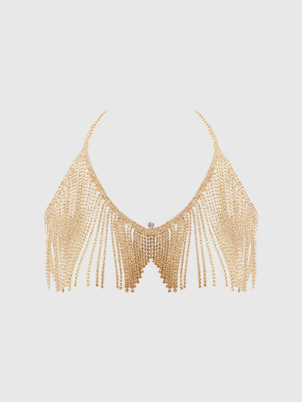 Bellvian™ Rhinestone Dangle V-Neck Bra