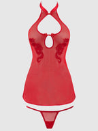 Bellvian™ Dragon Mesh & Applique Chemise & G-String Set