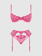 Harlow Lace Underwire Bra & High Waist Backless Panty Set