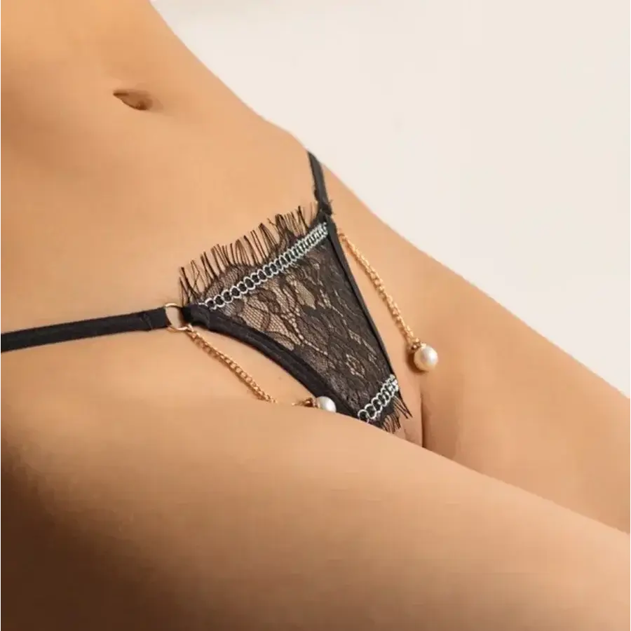 LacyNighty™ Access Pearl FancyStar Thong