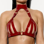Faux Leather Lingerie Set
