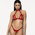 Faux Leather Lingerie Set