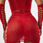 Bellvian™ Criss Cross Fishnet Dress