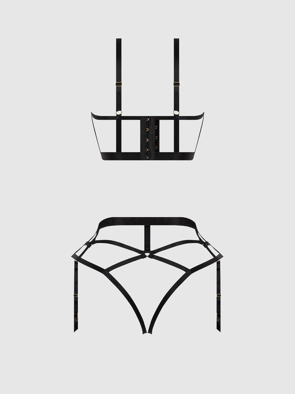 Devon Open Cup Bra & Crotchless Set