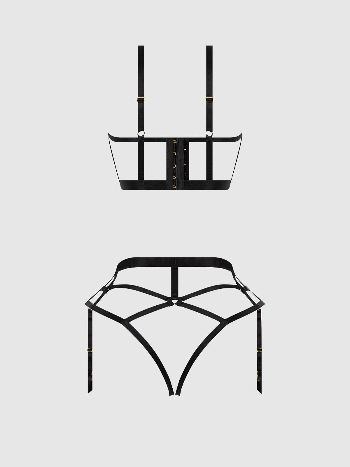 Devon Open Cup Bra & Crotchless Set
