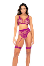 Floral Fishnet Two Piece Set