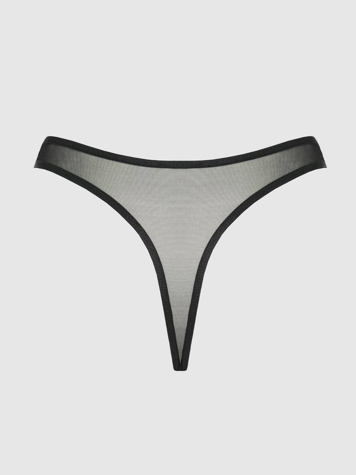 Chantal Mesh Crotchless Thong