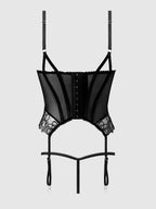 Eden Embroidered Lace Bustier & G-String Set